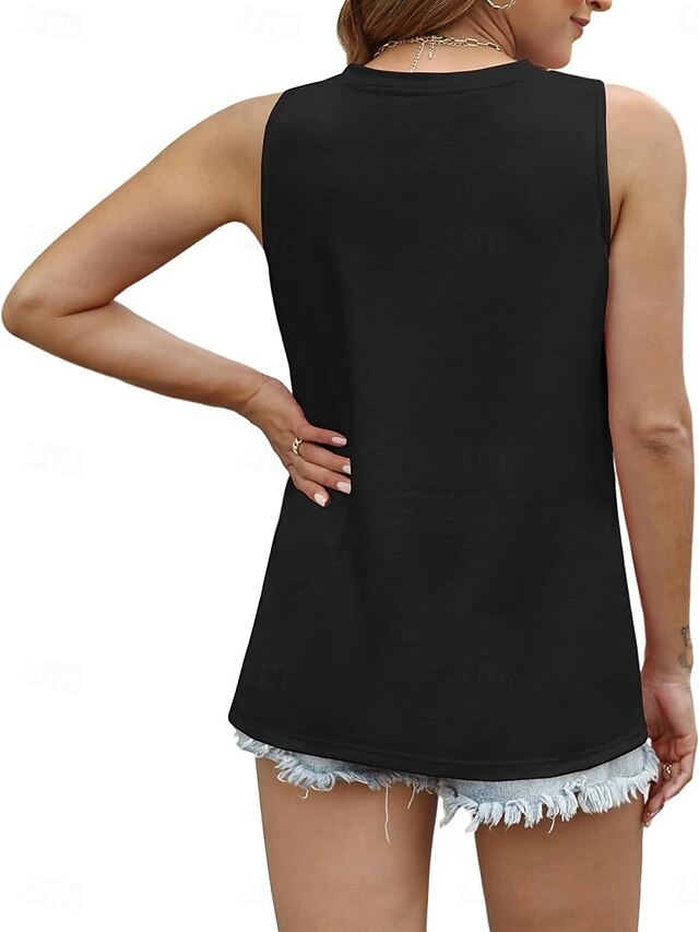 Women's Camisole Tank Top Solid Color Daily Casual