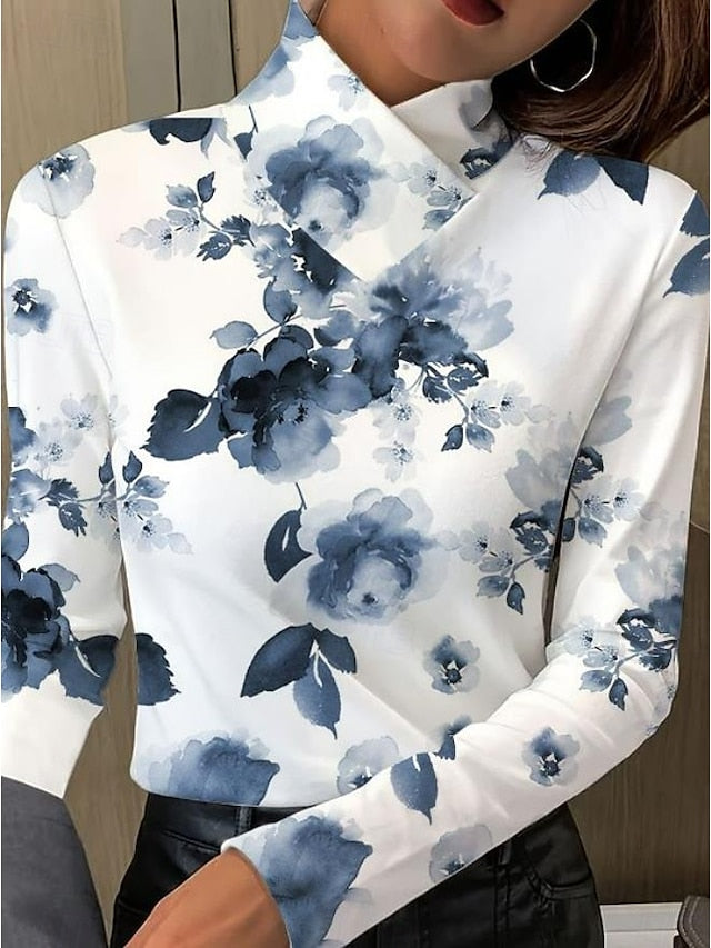 Women's Tunic T Shirt Elegant Long Sleeve Long Tops Daily
