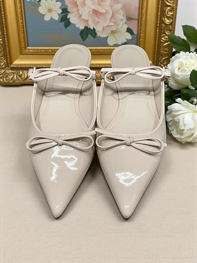 Women's with Rhinestone Pointed Toe Black Flats