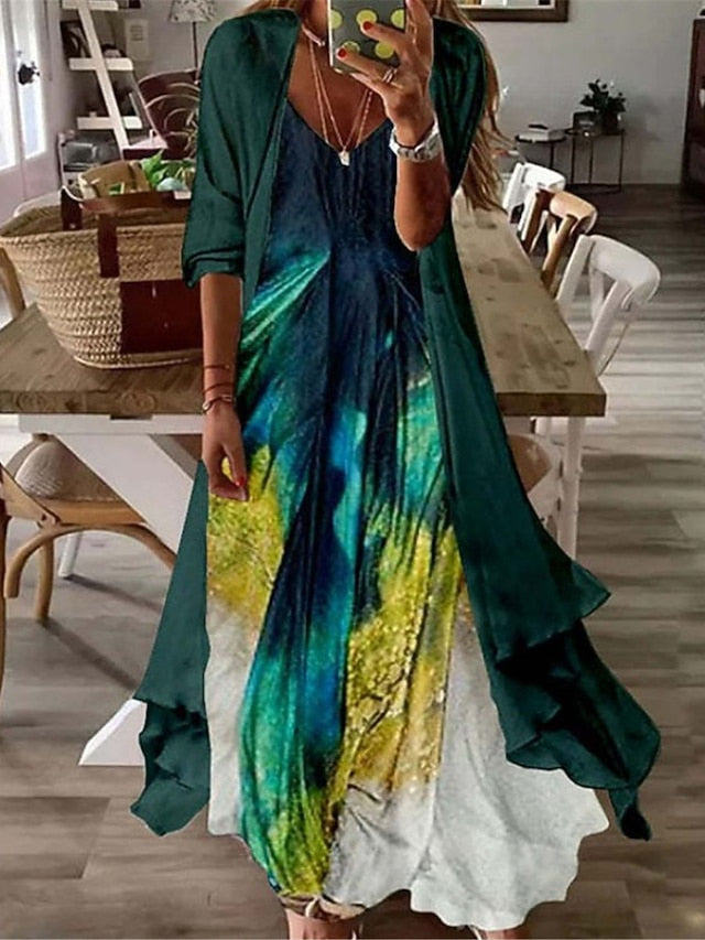 Women's Long Dress Maxi Dress Casual Dress Dress Set Two
