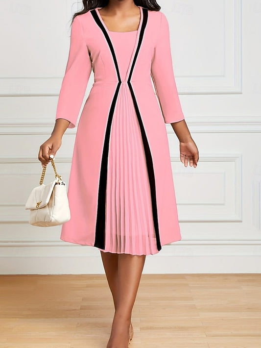 Women's Midi Dress A Line Dress Work Dresses Semi Formal