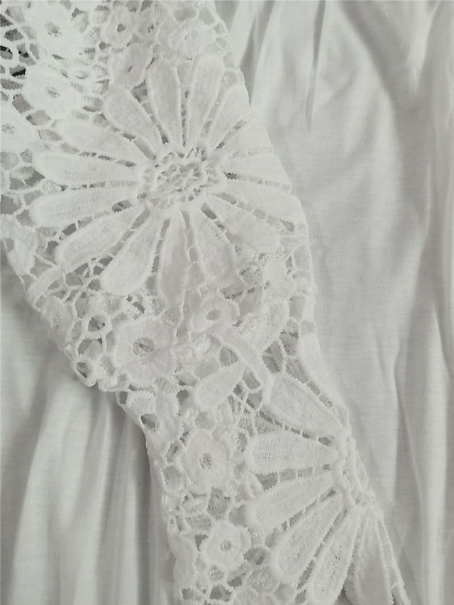 Women's Mini Dress White Dress Casual Dress White Lace