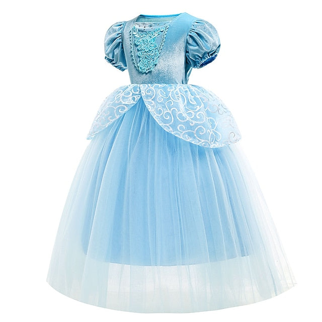 Dress Princess Theme Party Flower Fairytale Cinderella Girl