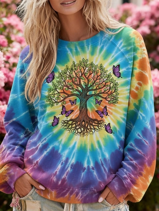 Women's Pullover Sweatshirts Print Graphic Tie Dye Fashion