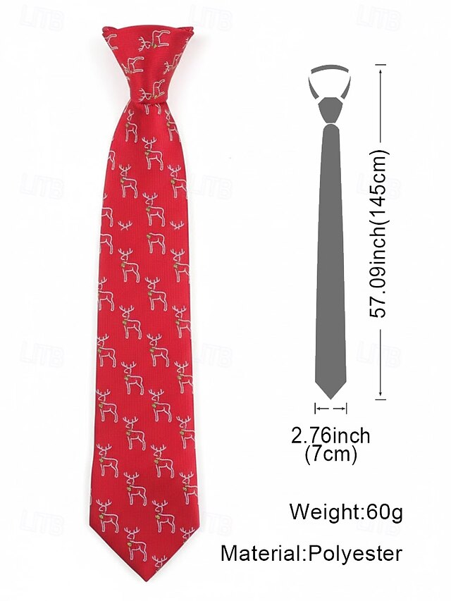 Necktie Christmas Santa Men's with