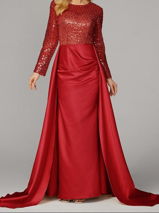 Gown Mermaid Elegant Floor Masquerade Evening Carnival Dress