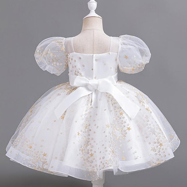 Party Dress Floral Girl Flower Girls' Kids Sequin