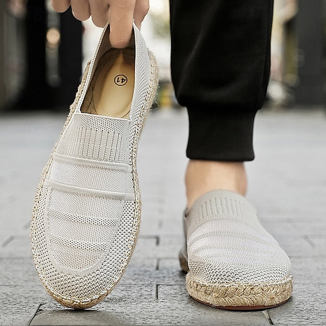 with Woven – Design Espadrilles Beige Men's Vacation