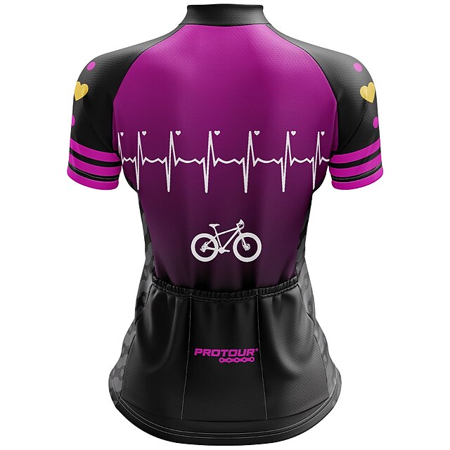 Women's Cycling Jersey Gradient Curve Short Sleeve Bike