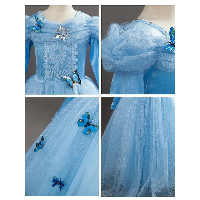 Tulle Elsa Party Frozen Theme Princess Costume Flower Girl Dress