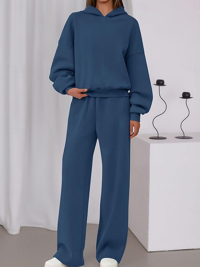Women's Two Piece Sets Hoodie Tracksuit Long Sleeve Hooded