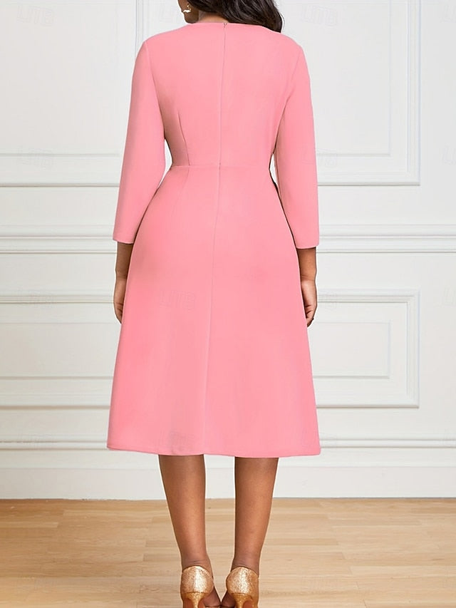 Women's Midi Dress A Line Dress Work Dresses Semi Formal