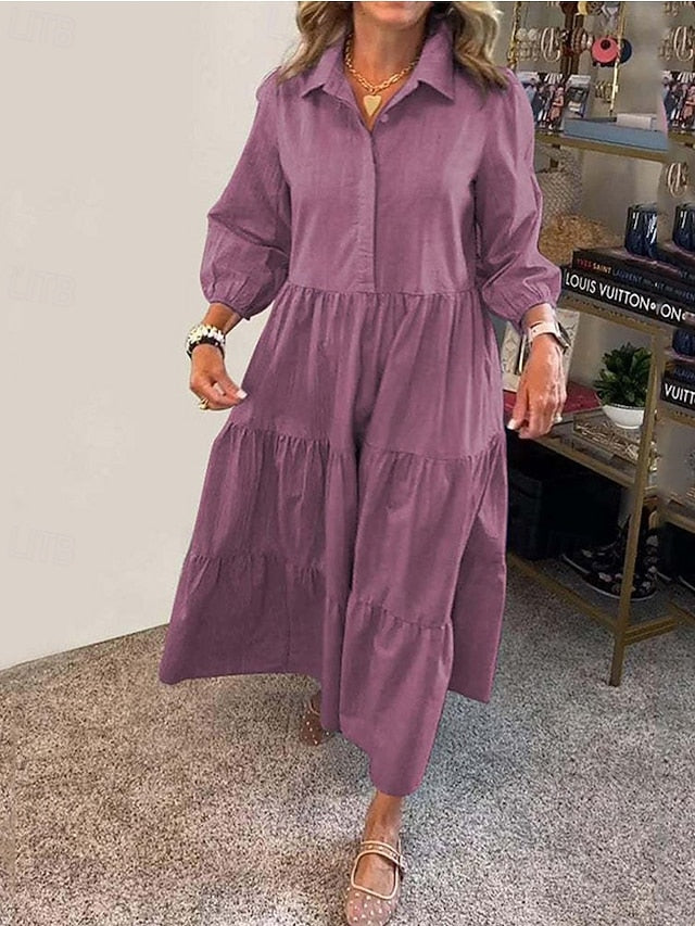 Women's Long Dress Maxi Dress Shirt Dress Summer Dress