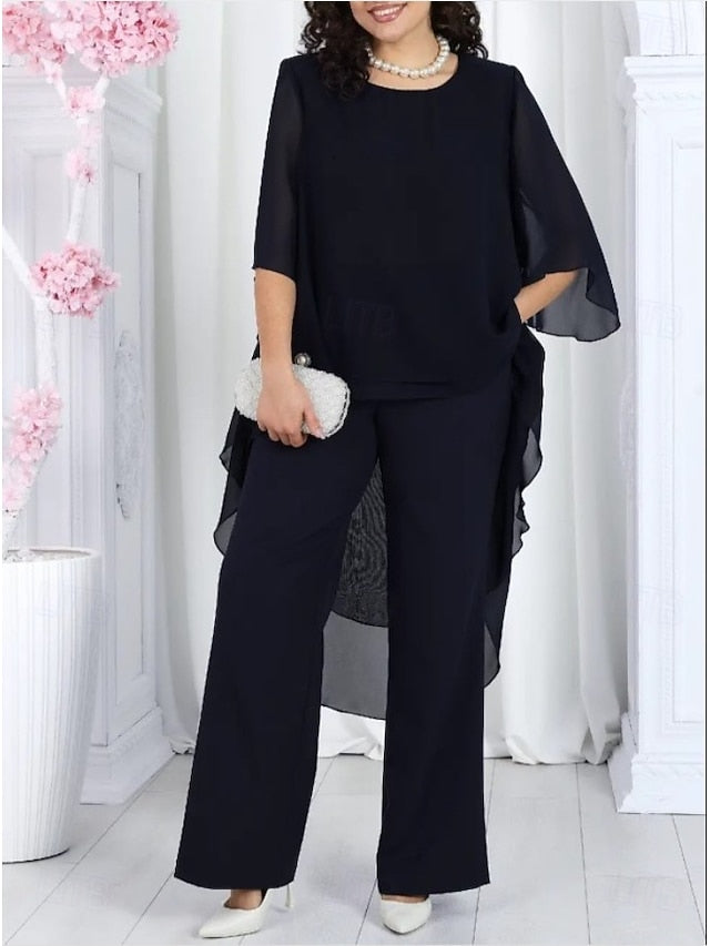Women's Blouse 3/4 Length Sleeve Bell Sleeve Layered