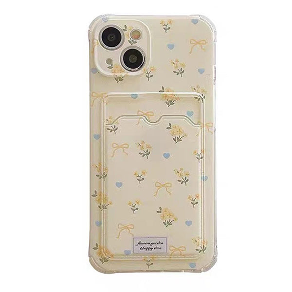 Coque de téléphone à motif floral doux