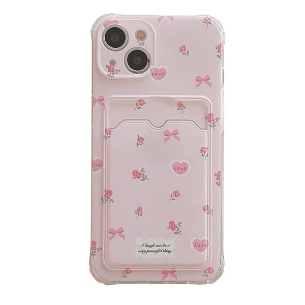 Coque de téléphone à motif floral doux