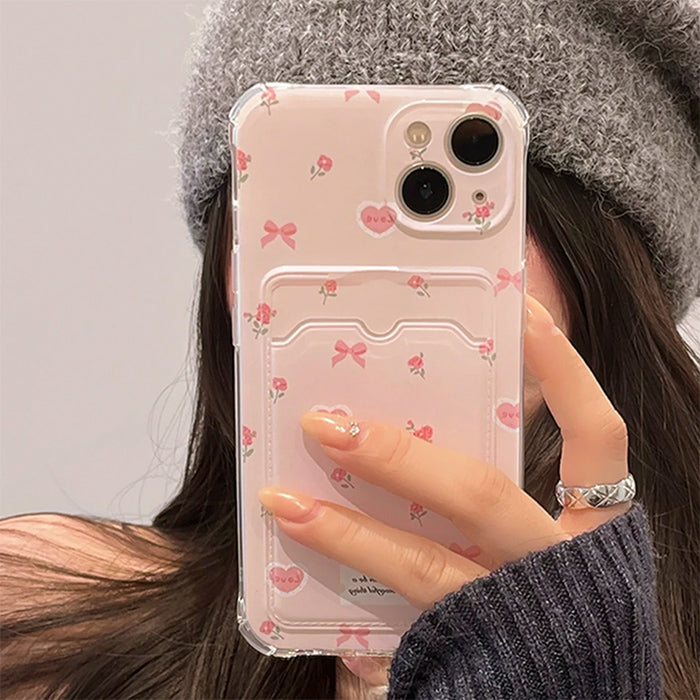 Coque de téléphone à motif floral doux