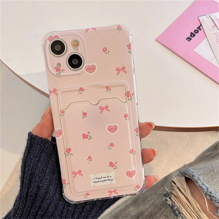 Coque de téléphone à motif floral doux