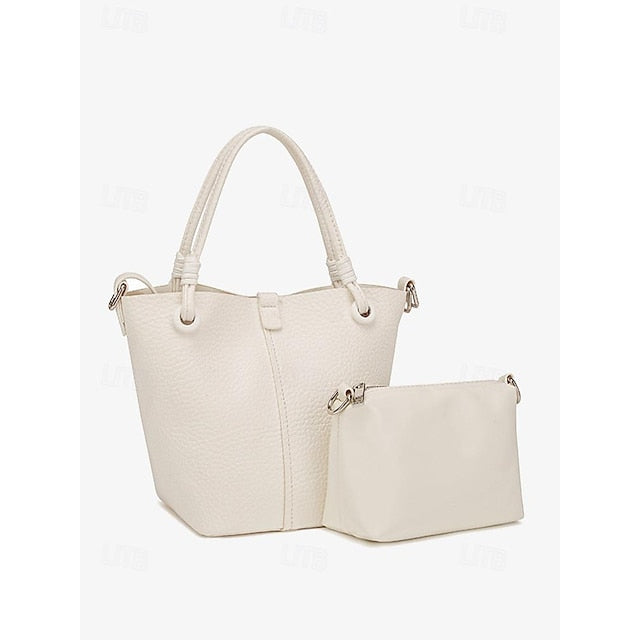 with Pouch Bucket Leather Stylish Bag – Women's Matching