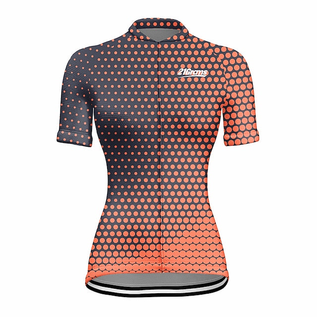 Women's Cycling Jersey Polka Dot Short Sleeve Bike Jersey