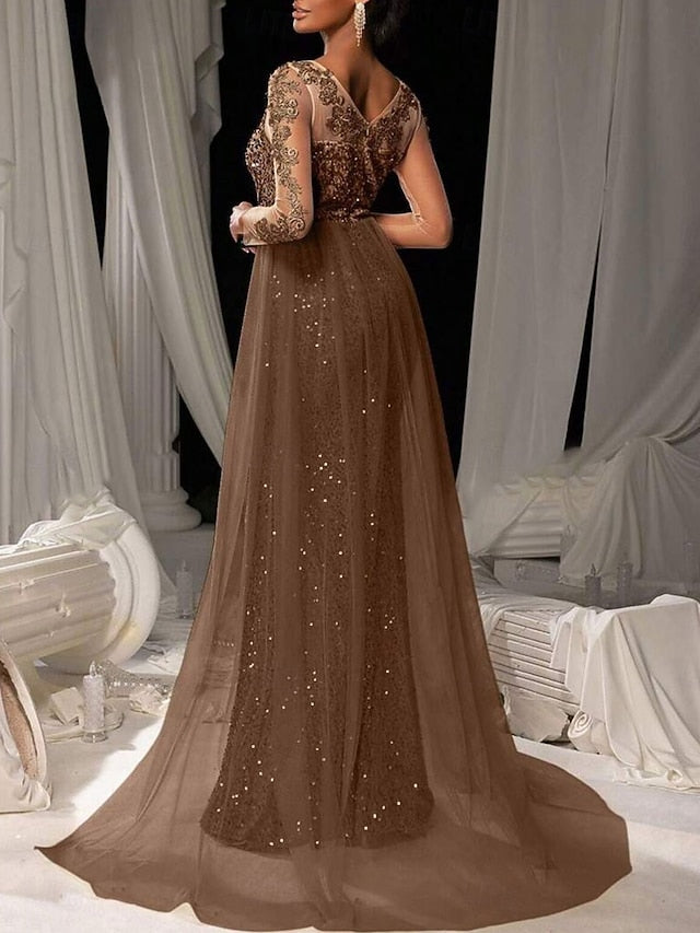 Mermaid Trumpet Floor Length Evening Gown Ball Gown with