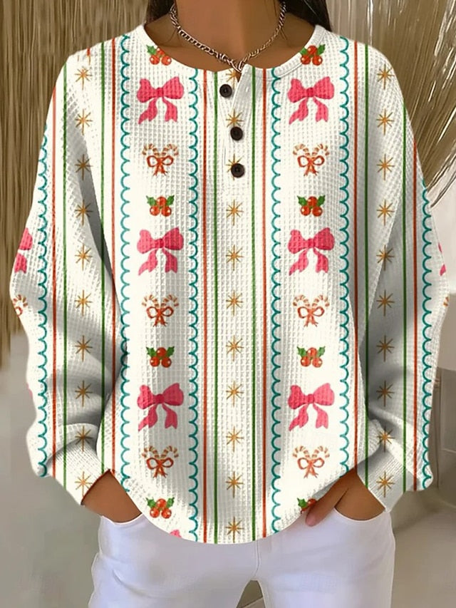 Women's Pullover Sweatshirt Geometric Abstract Casual Long