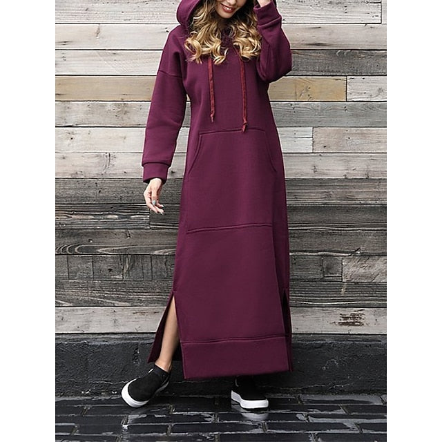 Women's Midi Dress Hoodie Dress Casual Dress Fashion Modern