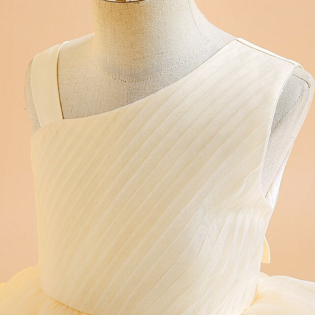 Sleeveless Party Color Solid Girls' Dress Formal Kids