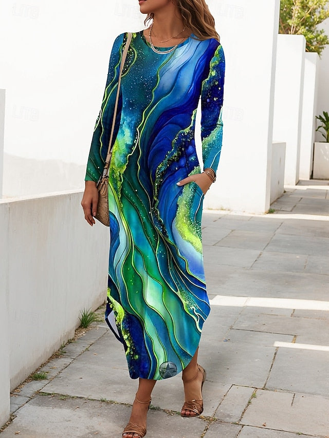 Women's Maxi Dress T Shirt Dress Tee Dress Casual Daily