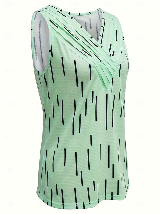 Women's Blouse Pleated Print Graphic Geometric Casual