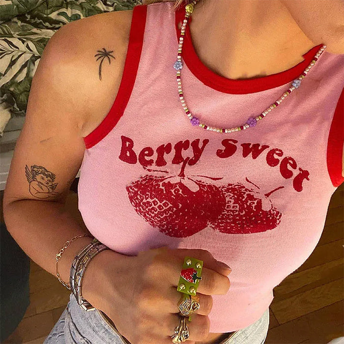 Sweet Strawberry Tank Top