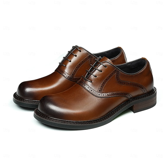 First Leather Layer Genuine Men's Oxford Shoes
