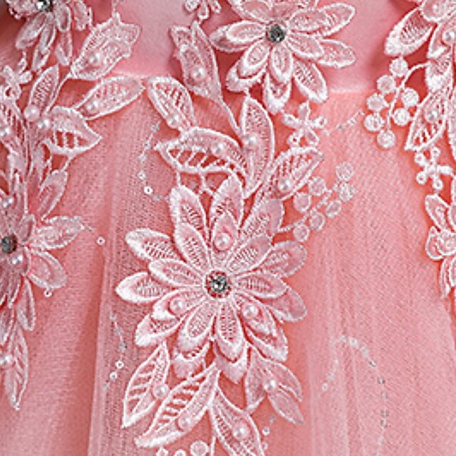 Solid Kids Dress Colored A Line Girls' Floral