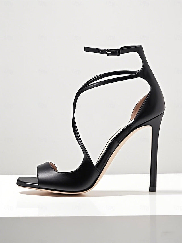 Heels Lavender Satin Crisscross Elegant - Stiletto Women's