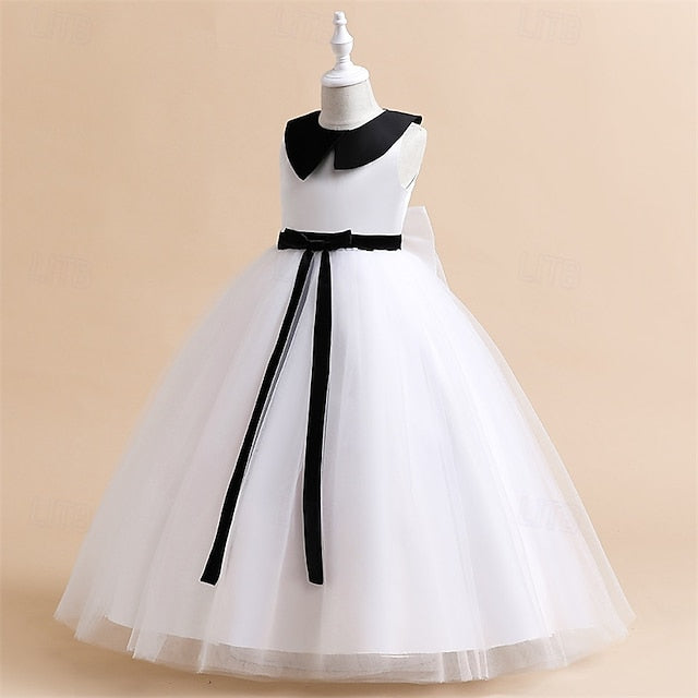 Kids Color Dress Block Party Sleeveless Girls' Performance