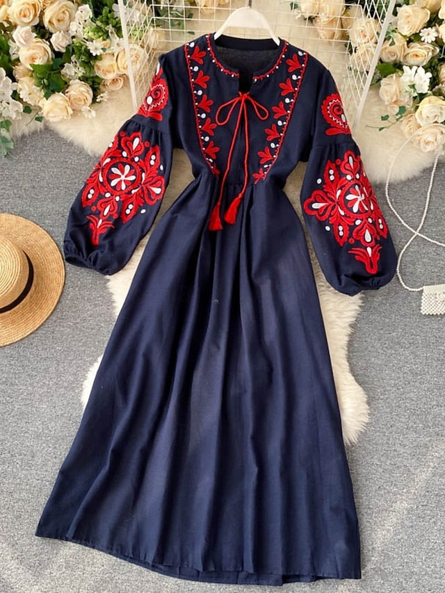 Women's Midi Dress A Line Dress Casual Outdoor Going out