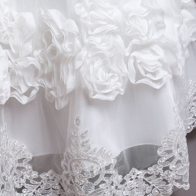 Kids Plain Dress Little Line Floral Girls' A Party