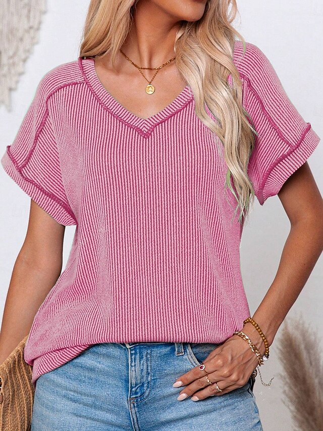 Women's T Shirt Patchwork Color Block Color Block Fashion