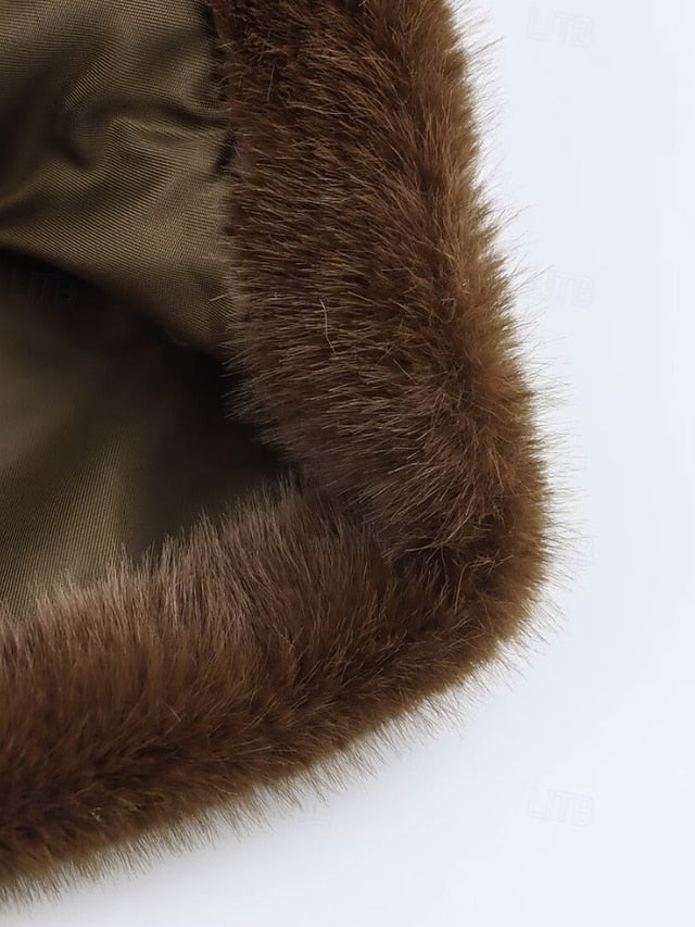 Fur Comfortable Warm Buttons Teddy Women's Faux Coat