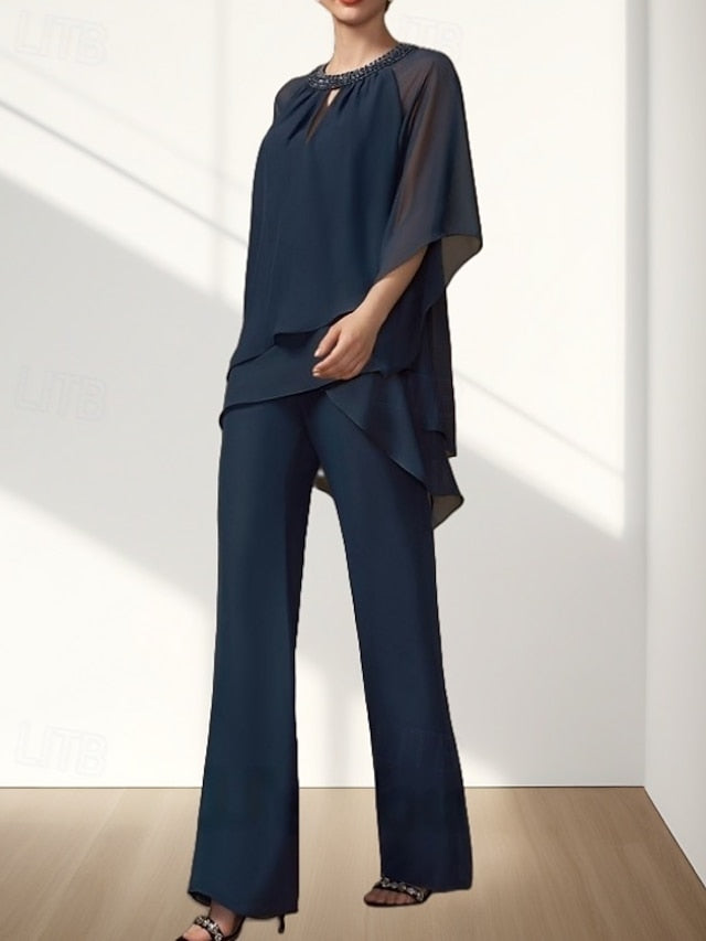 Piece Bride Pantsuit Dress the Wedding Two Guest of Mother