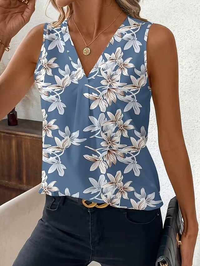 Women's Tank Top Floral Graphic Plants Elegant Vintage