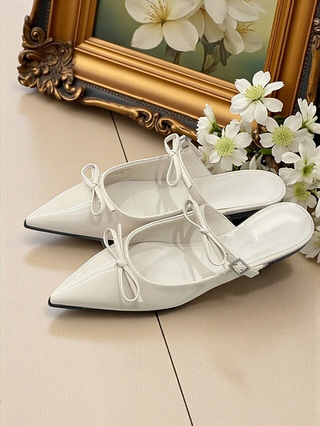 Women's with Rhinestone Pointed Toe Black Flats