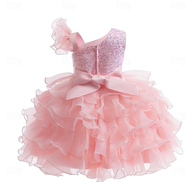 Gown Ball Flower Pageant Girls Dress Ruffle Wedding Party Kids