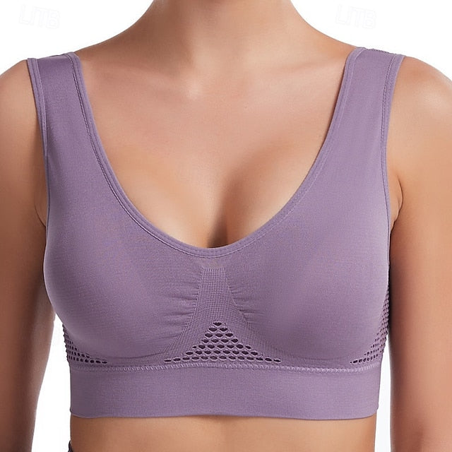 Women's Light Support Sports Bra Running Bra Open Back Bra