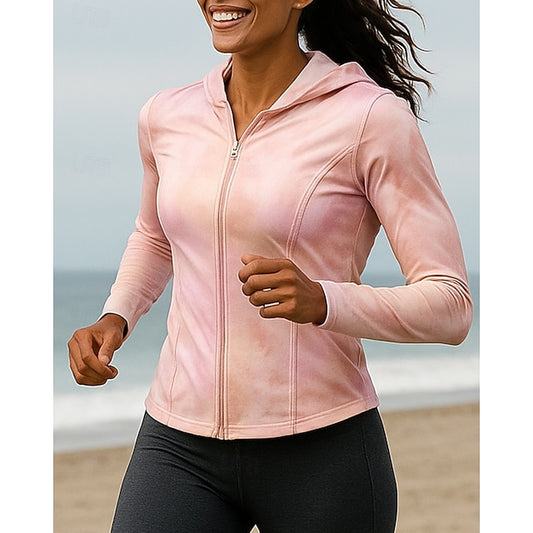 Women's Running Jacket Outdoor Jacket Hooded Jacket Full
