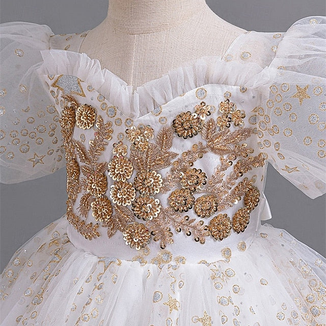 Girl Girls' Kid's Princess Flower Dress