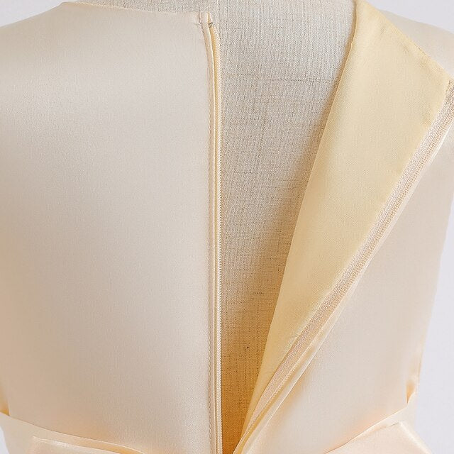 Dress Colored Wedding Sleeveless Kids Solid Girls' Party