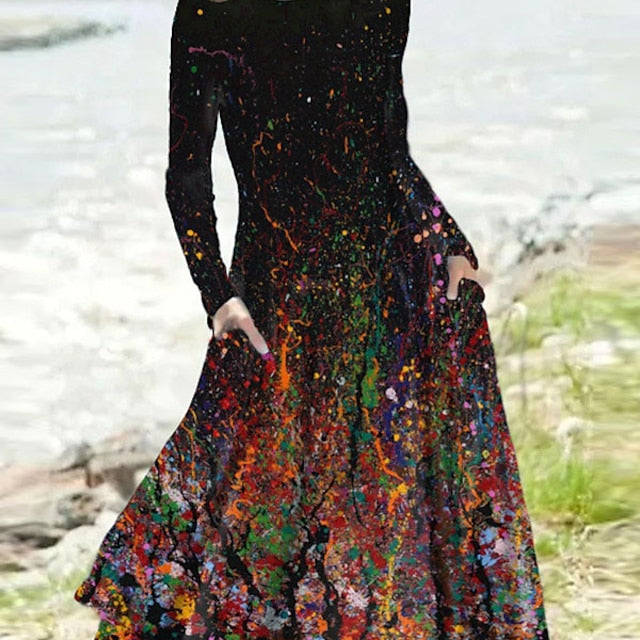 Women's Midi Dress Casual Dress Winter Dress Swing Dress