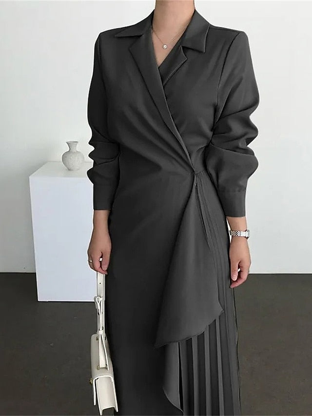 Women's Casual Dress Maxi long Dress Pleated Daily Elegant