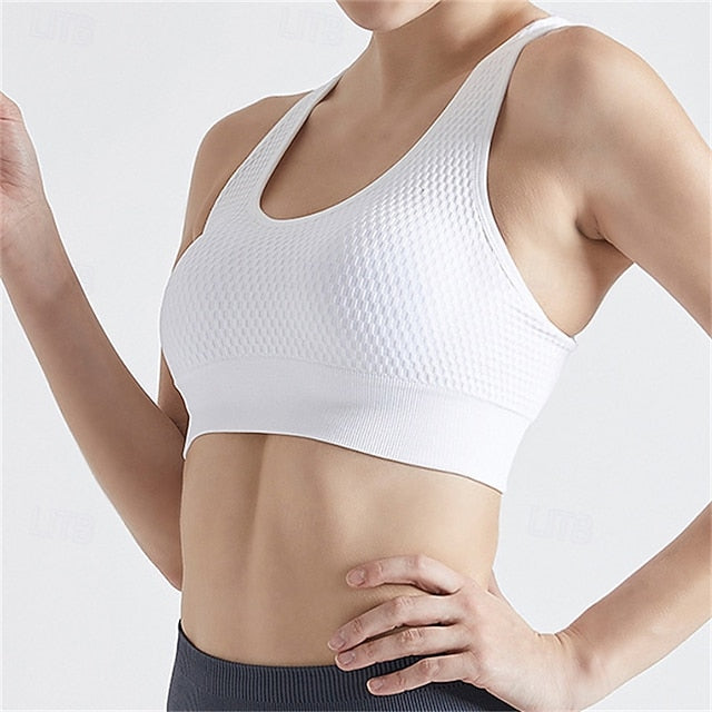 Women's High Support Sports Bra Running Bra Open Back Cross